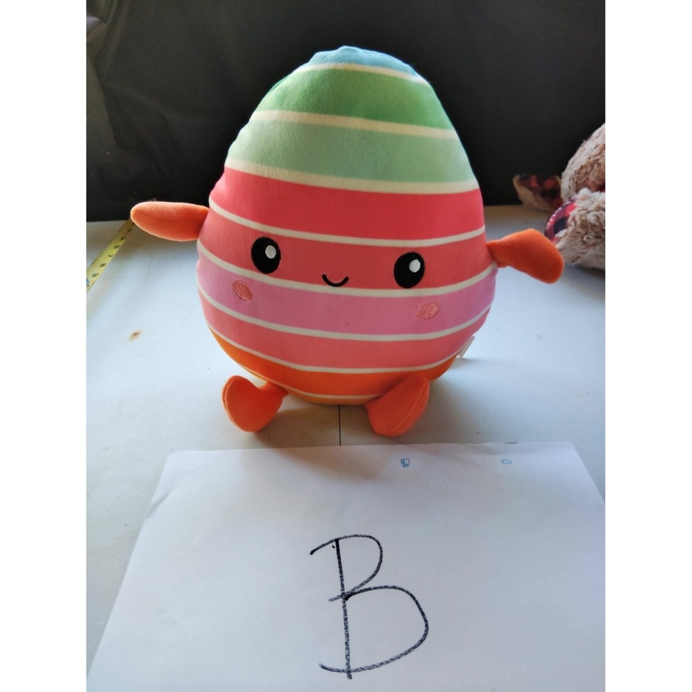 Hugfun Easter Egg Plush Toy Small Pink Blush Cheeks Tush Tag Attached 10in